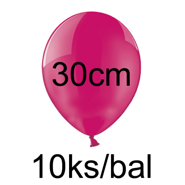 Balonek KRYSTAL - Ø30cm - malinová (10 ks/bal)