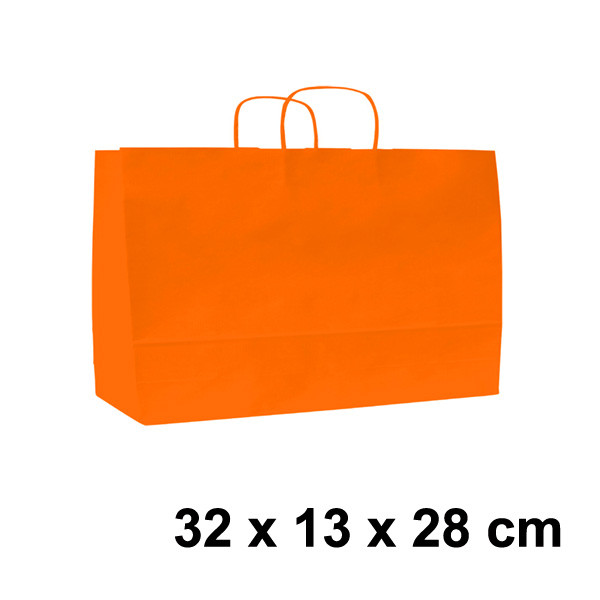 Papírová taška SPEKTRUM 32 x 13 x 28 cm  - oranžová (10 ks/bal)
