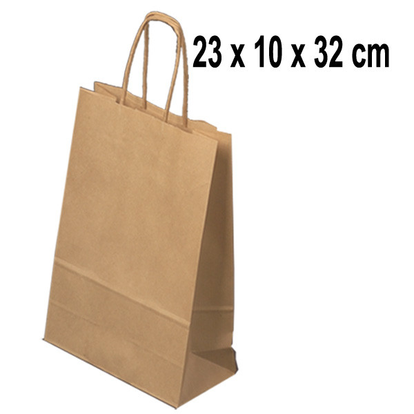 Papírová taška EKO - 23  x 10 x 32 cm (10 ks/bal)
