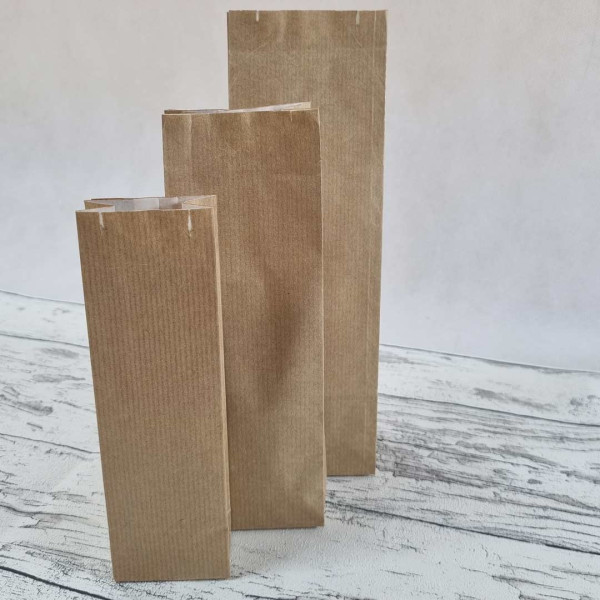 Papírové sáčky s pergamenem - 8 x 5 x 25 cm (50 ks/bal)