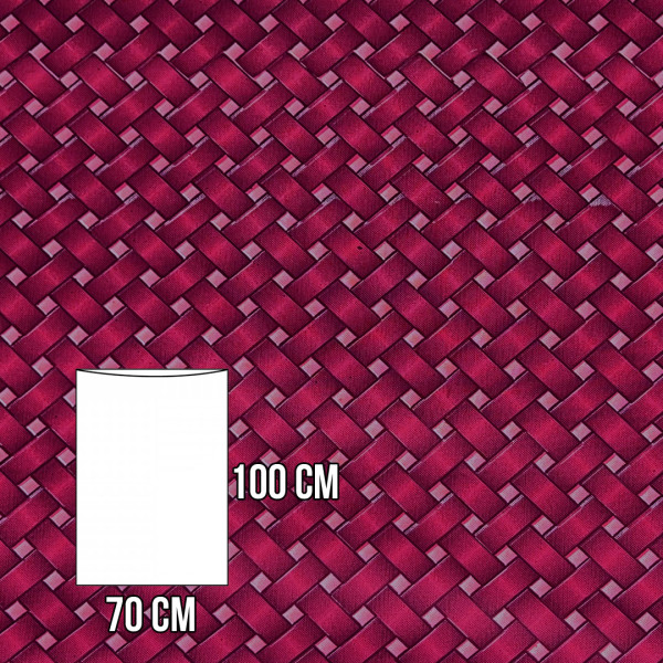 Sáček MP 700 x 1000 mm, 30 my - červená, ratanový vzor (10 ks / bal)