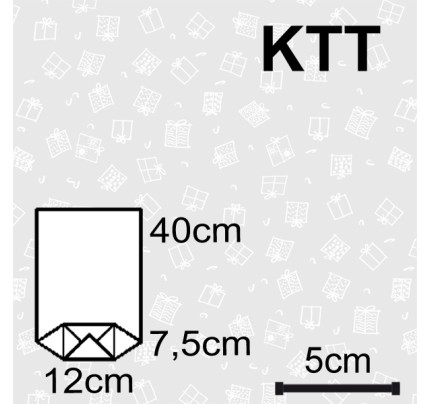 Dárkové sáčky KTT 12x7,5x40cm  - malé dárečky (25 ks/bal) 