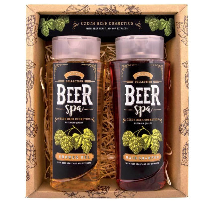 Beer Spa pivní kosmetická sada – gel 250 ml a šampon 250 ml-HLAVNI-CZ