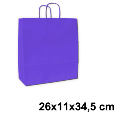 Papírová taška SPEKTRUM 26 x 11 x 34,5 cm  - modrá (10 ks/bal)