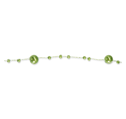 Girlanda z perliček - olivová (5m/ks)